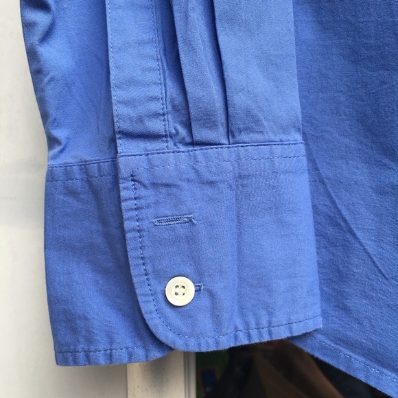 J. Crew Blue Haberdashery Button-Down Top Sz M - Picture 4 of 4
